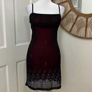 Candy Rocket Y2K Sz S Sheer Mesh Overlay Mini Dress Goth Whimsigoth Fairy